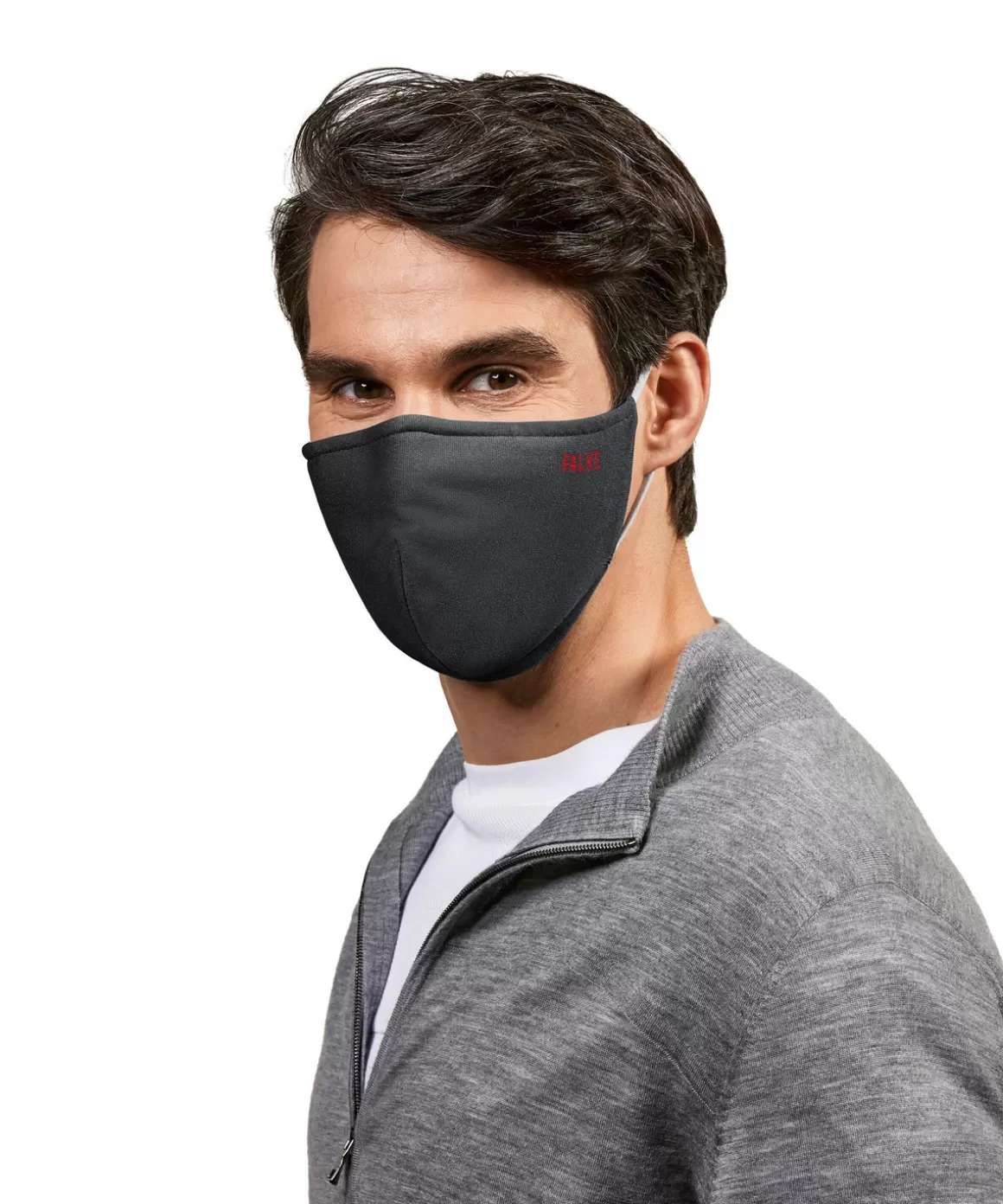 FALKE Kleding Accessoires>1-Pack Unisex Mondneusmasker Anthracite-3529