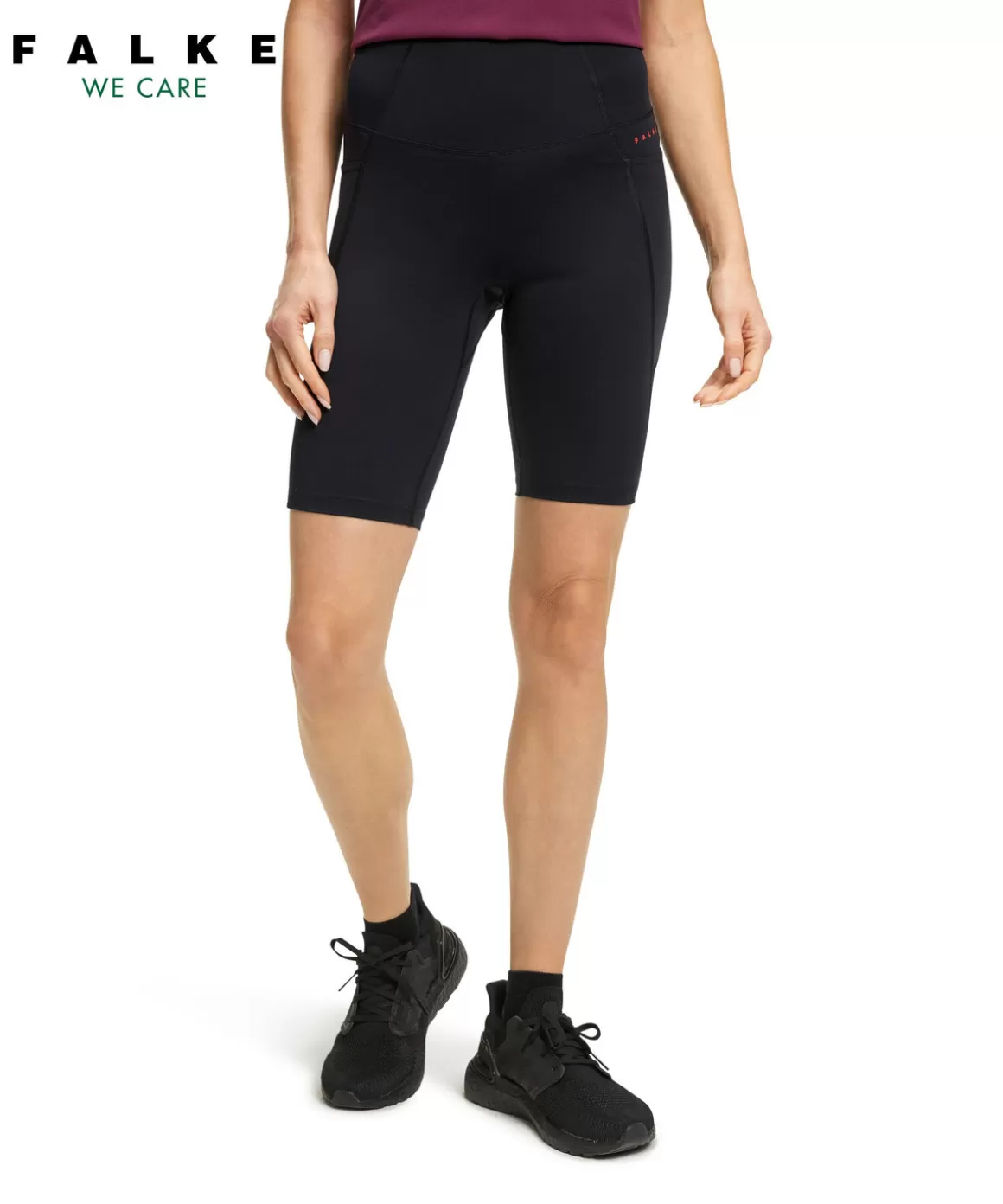 FALKE Broeken>Core Sports Tights Short Dames Performance Short Tights Black-3000