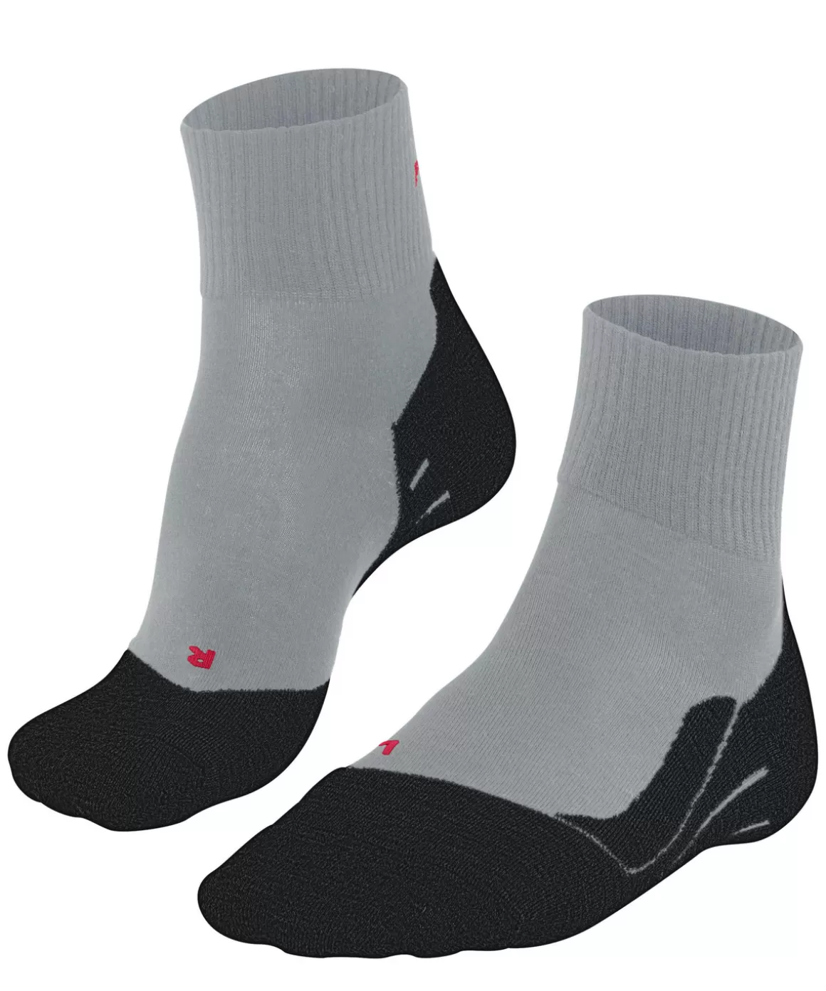 FALKE Wandelsokken>Tk5 Wander Wool Short Dames Trekking Korte Sok Light Grey-3403